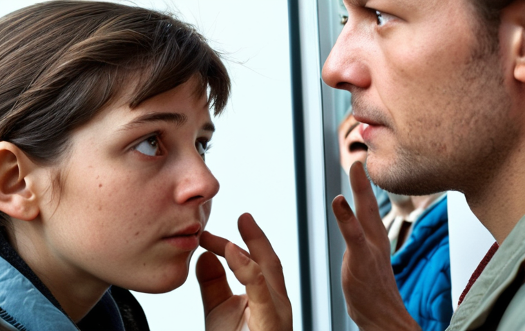 ** A person attentively observing the world around them, noticing details in people's faces, conversations, and gestures, symbolizing the search for inspiration. Focus on capturing a sense of wonder and curiosity.
**