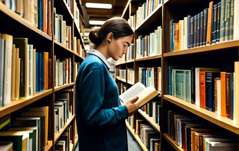 **

"A person studying books on storytelling techniques in a library, surrounded by stacks of books. They are wearing modest clothing and appear focused on their studies. The scene is lit with warm, natural light.  Safe for work, appropriate content, fully clothed, professional, perfect anatomy, correct proportions, well-formed hands, natural body proportions, high quality illustration."

**