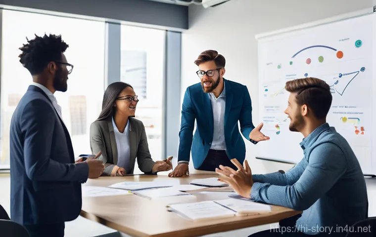 스토리텔러 실무에서의 창의적 문제 해결 사례와 전략 분석과 연구 - **Prompt 1: Collaborative Problem Solving Through Storytelling**
    "A vibrant, wide-angle shot in ...