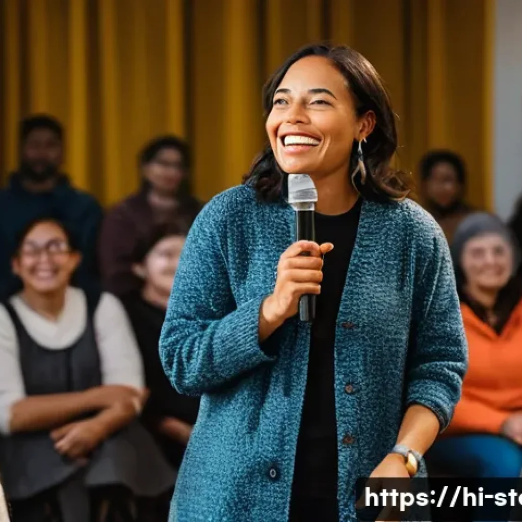 스토리텔러 직무에서의 스토리 제작 능력 향상 방법과 사례 분석과 연구 - **Prompt:** A dynamic storyteller, a woman in her late 30s with expressive eyes and an engaging smil...