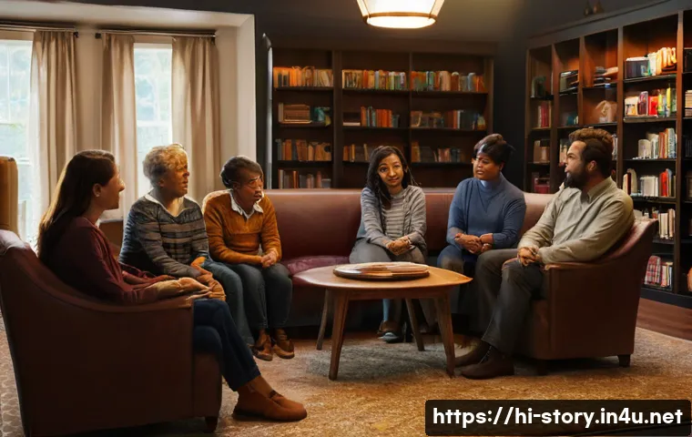 스토리텔러 관련 직업의 필요 역량 - **Prompt:** A diverse group of people, including adults and teenagers (all fully clothed in modest, ...