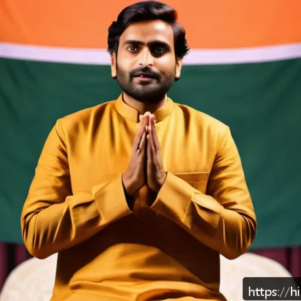 스토리텔러 자격증 취득 과정에서 주의해야 할 점 - A confident Indian storyteller in traditional casual attire, wearing a kurta and jeans, standing on ...