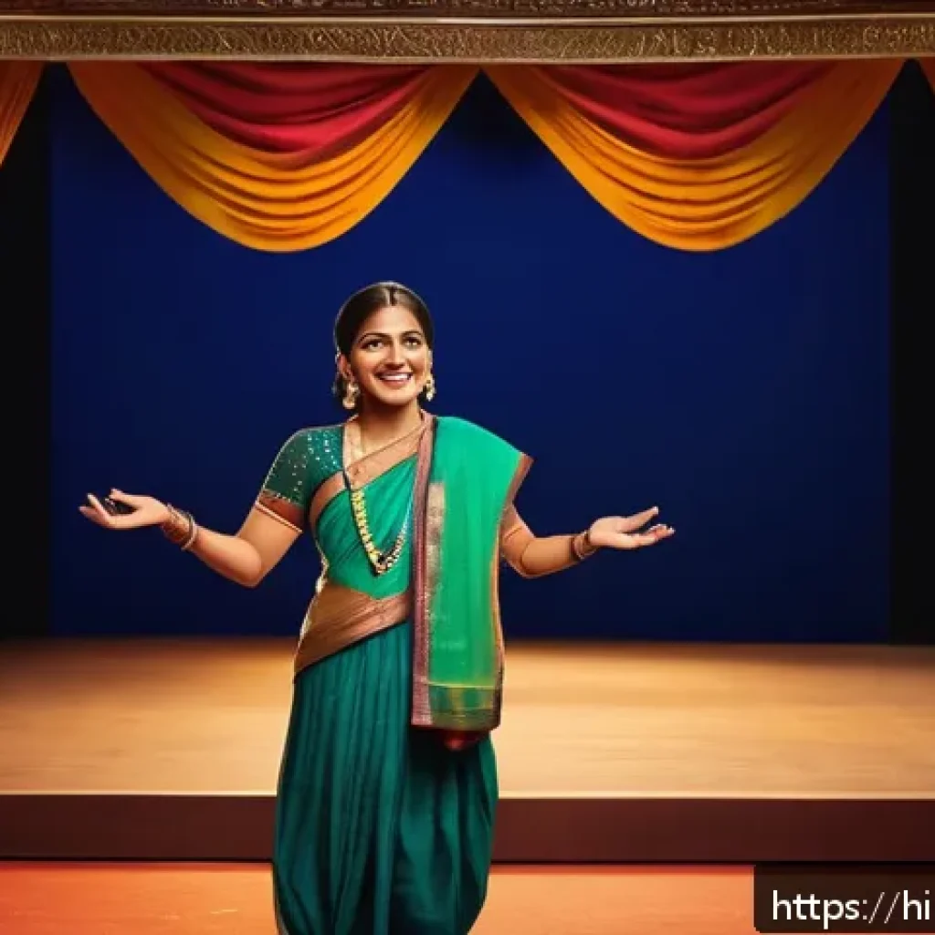 스토리텔러 실기 시험의 주요 평가 요소와 전략 분석 - A confident Indian storyteller in traditional casual attire, standing on a stage with a warm smile, ...